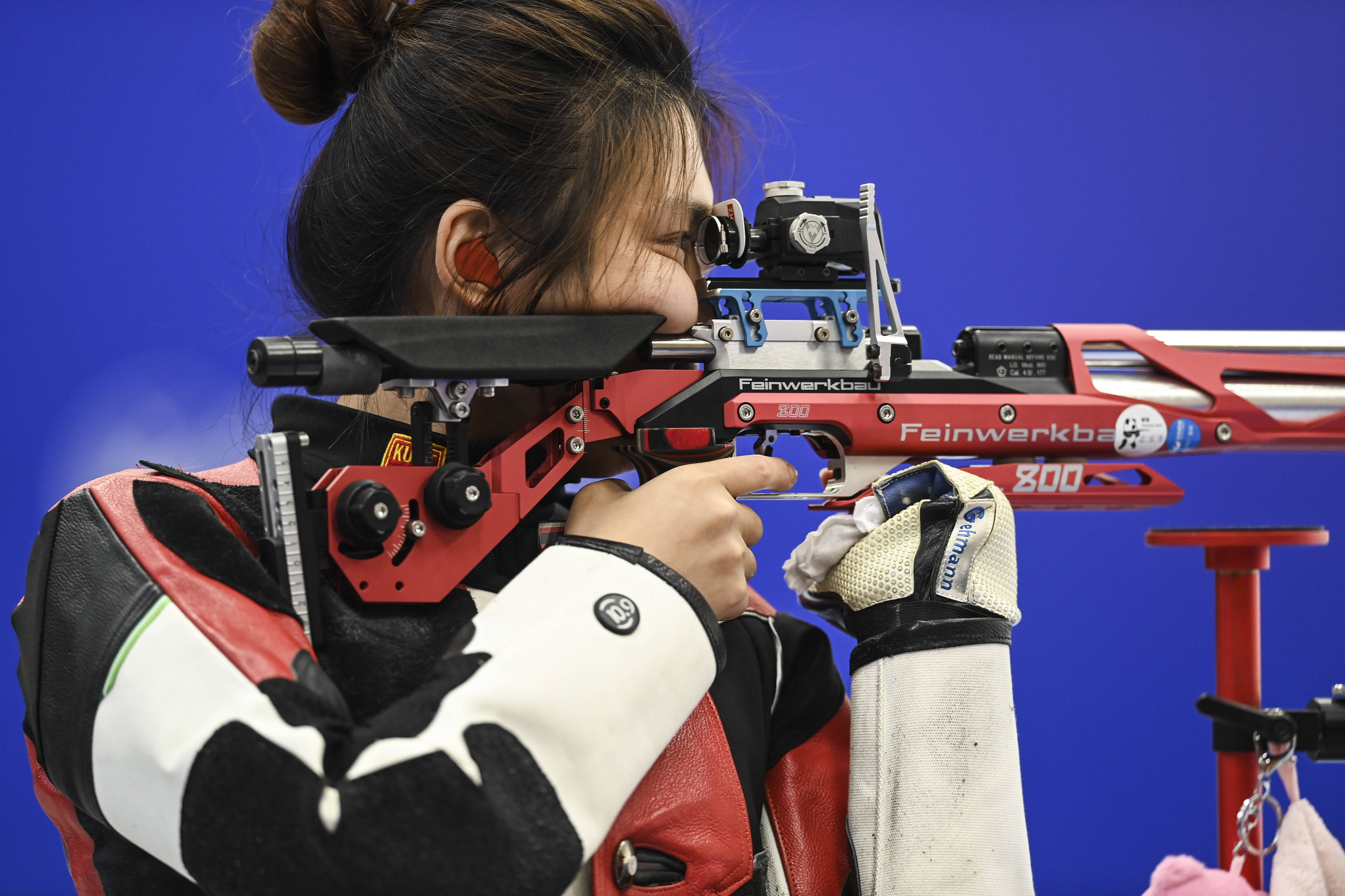 北京射击比赛选手士气高涨 北京射击比赛选手士气高涨